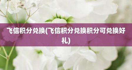 飞信积分兑换(飞信积分兑换积分可兑换好礼)