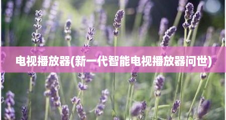 电视播放器(新一代智能电视播放器问世)