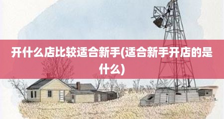 开什么店比较适合新手(适合新手开店的是什么)