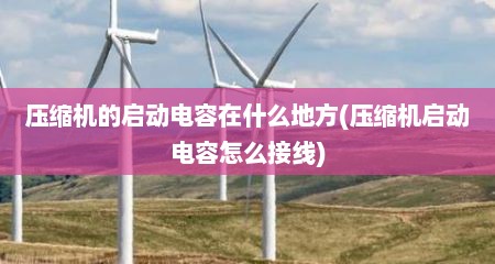 压缩机的启动电容在什么地方(压缩机启动电容怎么接线)