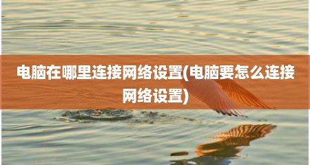 电脑在哪里连接网络设置(电脑要怎么连接网络设置)
