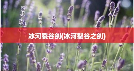 冰河裂谷剑(冰河裂谷之剑)
