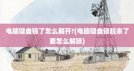 电脑键盘锁了怎么解开?(电脑键盘锁起来了要怎么解锁)