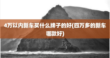 4万以内新车买什么牌子的好(四万多的新车哪款好)
