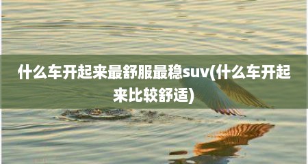 什么车开起来最舒服最稳suv(什么车开起来比较舒适)