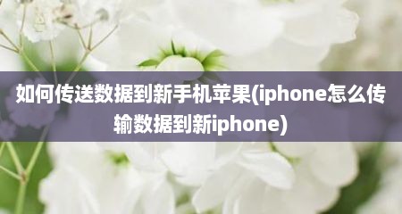 如何传送数据到新手机苹果(iphone怎么传输数据到新iphone)