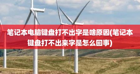 笔记本电脑键盘打不出字是啥原因(笔记本键盘打不出来字是怎么回事)