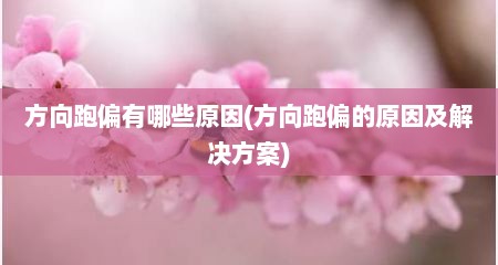 方向跑偏有哪些原因(方向跑偏的原因及解决方案)