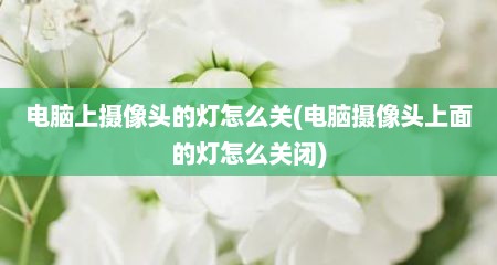 电脑上摄像头的灯怎么关(电脑摄像头上面的灯怎么关闭)