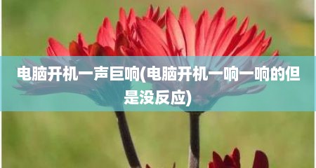 电脑开机一声巨响(电脑开机一响一响的但是没反应)