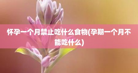 怀孕一个月禁止吃什么食物(孕期一个月不能吃什么)