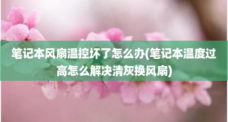 笔记本风扇温控坏了怎么办(笔记本温度过高怎么解决清灰换风扇)
