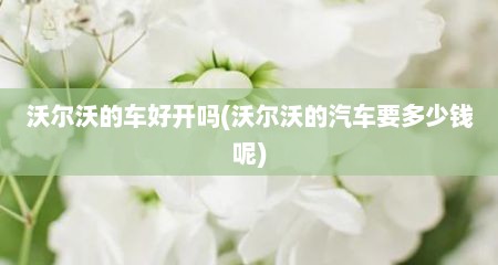 沃尔沃的车好开吗(沃尔沃的汽车要多少钱呢)