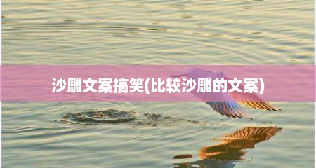 沙雕文案搞笑(比较沙雕的文案)