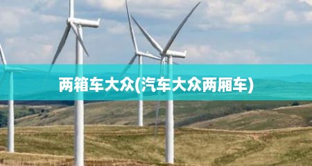 两箱车大众(汽车大众两厢车)