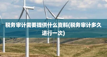 税务审计需要提供什么资料(税务审计多久进行一次)