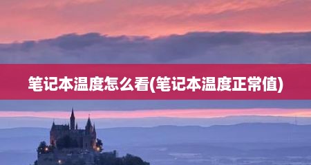 笔记本温度怎么看(笔记本温度正常值)
