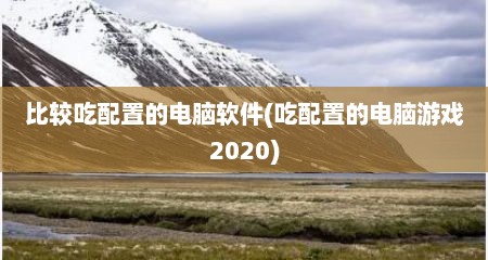 比较吃配置的电脑软件(吃配置的电脑游戏2020)