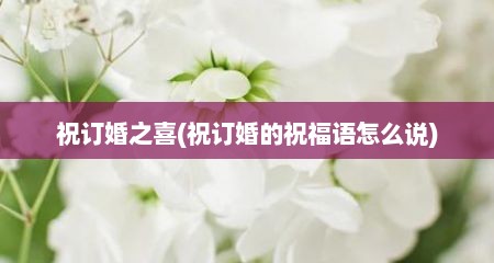 祝订婚之喜(祝订婚的祝福语怎么说)