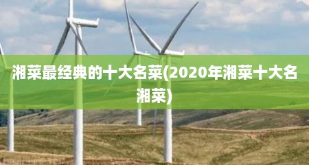 湘菜最经典的十大名菜(2020年湘菜十大名湘菜)