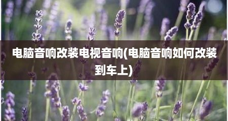电脑音响改装电视音响(电脑音响如何改装到车上)