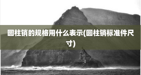 圆柱销的规格用什么表示(圆柱销标准件尺寸)