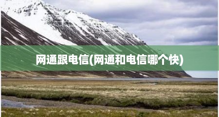 网通跟电信(网通和电信哪个快)