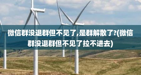 微信群没退群但不见了,是群解散了?(微信群没退群但不见了拉不进去)