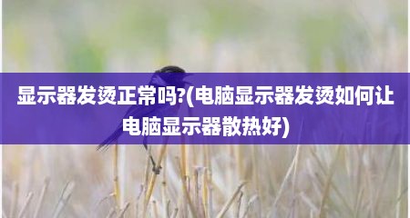 显示器发烫正常吗?(电脑显示器发烫如何让电脑显示器散热好)
