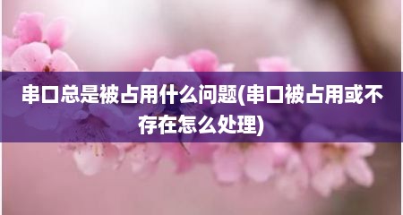 串口总是被占用什么问题(串口被占用或不存在怎么处理)