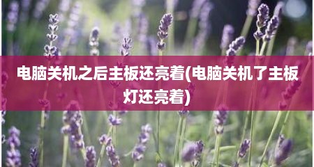 电脑关机之后主板还亮着(电脑关机了主板灯还亮着)