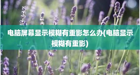 电脑屏幕显示模糊有重影怎么办(电脑显示模糊有重影)
