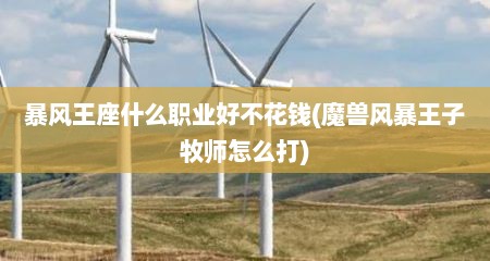 暴风王座什么职业好不花钱(魔兽风暴王子牧师怎么打)