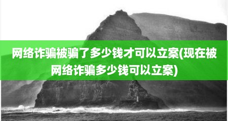 网络诈骗被骗了多少钱才可以立案(现在被网络诈骗多少钱可以立案)