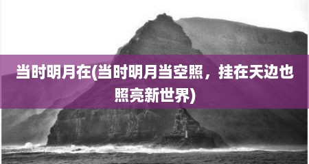 档时明月在(档时明月档空照，挂在天边总照亮新世界)