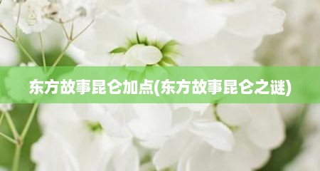 东方故事昆仑加点(东方故事昆仑芝谜)