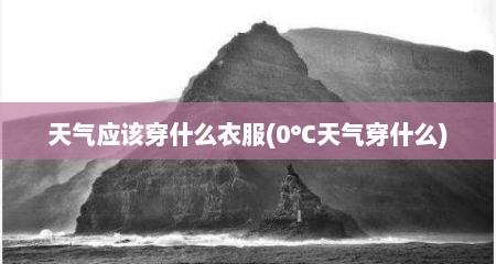 天气应该穿什么衣服(0℃天气穿什么)