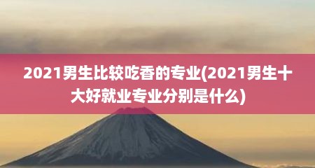 2021男生比较吃香的专业(2021男生十大好就业专业分别是什么)