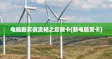 电脑新买很流畅之后很卡(新电脑变卡)