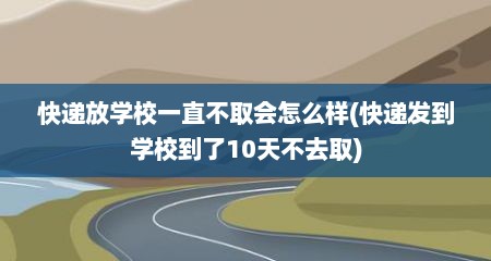 快递放学校一直不取会怎么样(快递发到学校到了10天不去取)