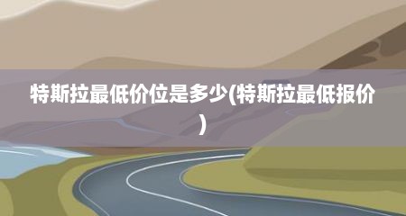 特斯拉最低价位是多少(特斯拉最低报价)