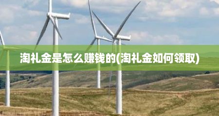 淘礼金是怎么赚钱的(淘礼金如何领取)