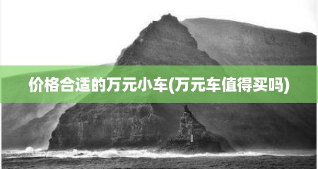 价格合适的万元小车(万元车值得买吗)
