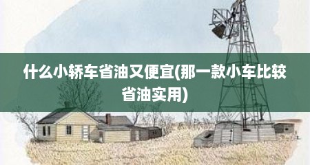 什么小轿车省油又便宜(那一款小车比较省油实用)