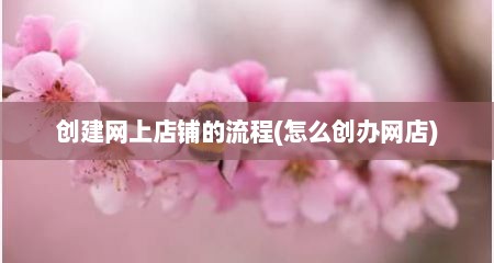 创建网上店铺的流程(怎么创办网店)