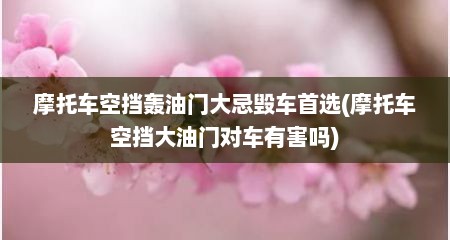 摩托车空挡轰油门大忌毁车首选(摩托车空挡大油门对车有害吗)