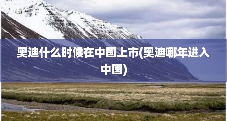 奥迪什么时候在中国上市(奥迪哪年进入中国)