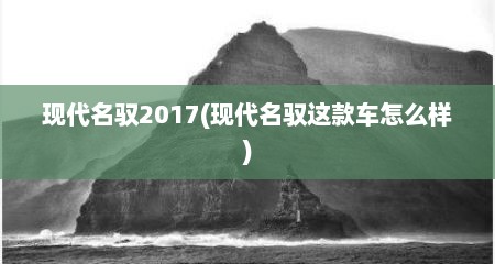 现代名驭2017(现代名驭这款车怎么样)