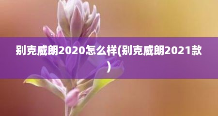 别克威朗2020怎么样(别克威朗2021款)