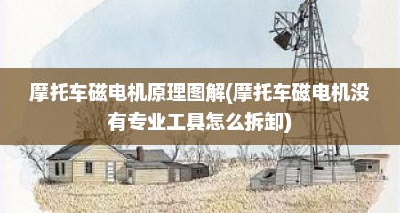 摩托车磁电机原理图解(摩托车磁电机没有专业工具怎么拆卸)